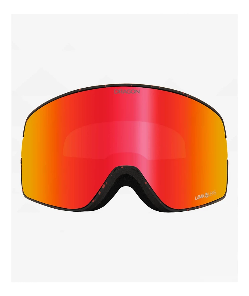 Dragon NFX2 Kaiju, Red Ion, & Light Rose Snowboard Goggles