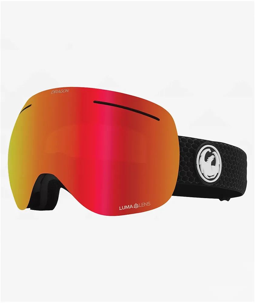 Dragon X1 Icon Lumalens Red Ion Snowboard Goggles