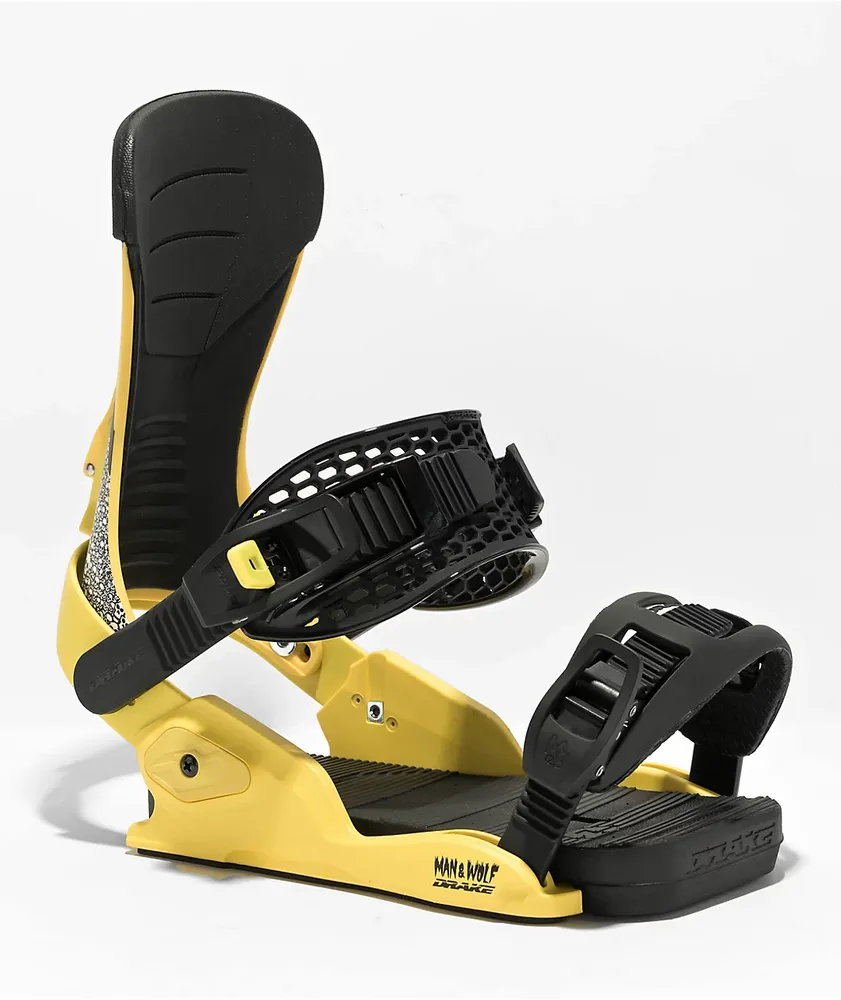 Drake x Man & Wolf Fifty Yellow Snowboard Bindings