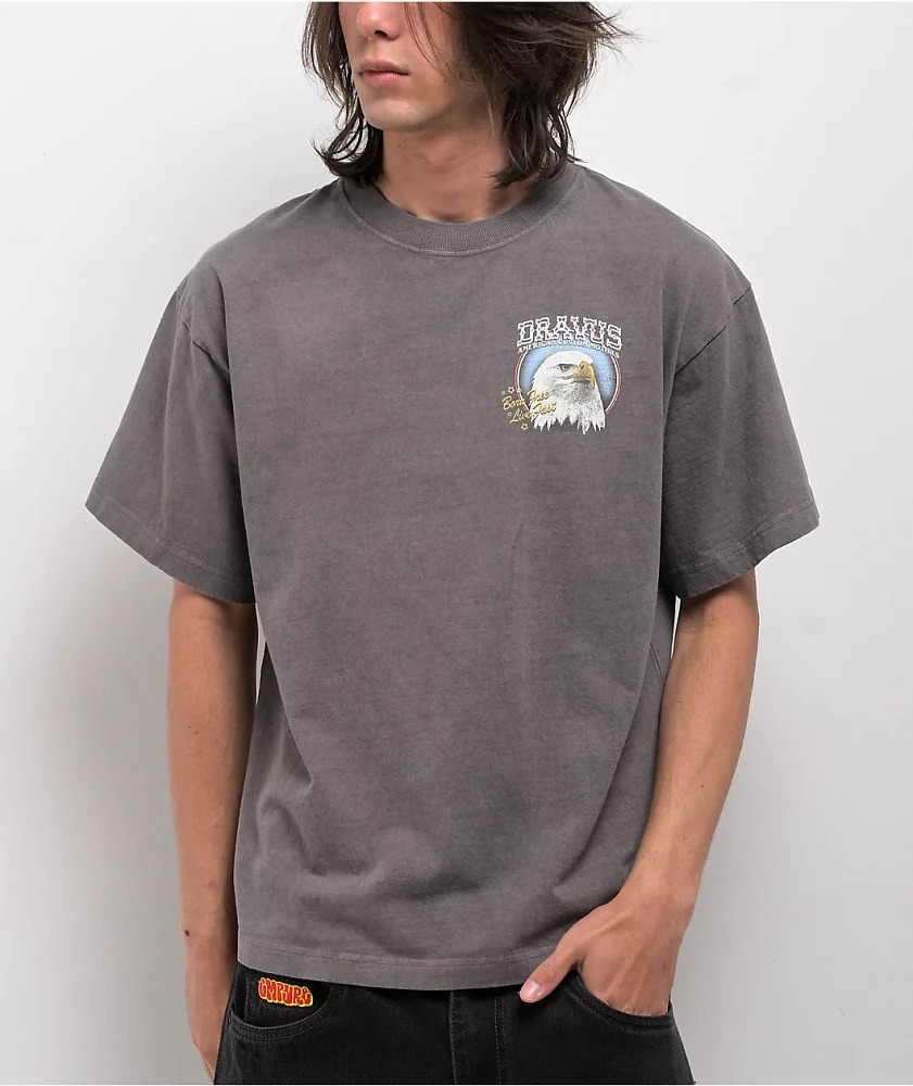 Dravus Americana Grey Wash T-Shirt
