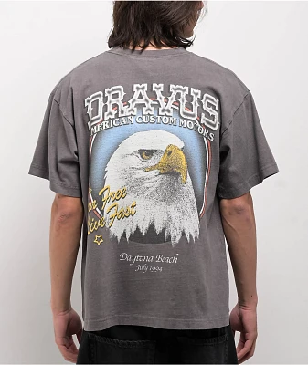 Dravus Americana Grey Wash T-Shirt