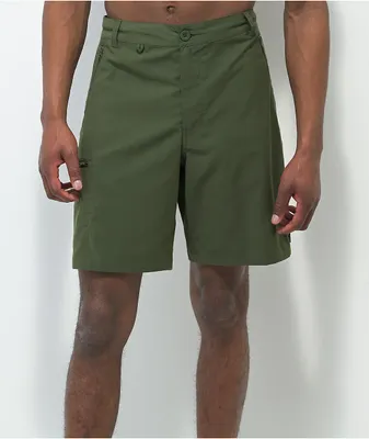 Dravus Bay Dark Green Hybrid Shorts