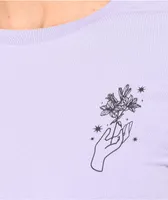 Dravus Bloom Handed Lavender Crop T-Shirt