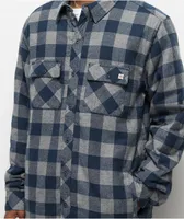 Dravus Blue & Grey Sherpa Flannel Shirt