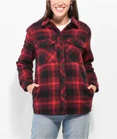 Dravus Cairn Red & Black Sherpa Flannel Shirt