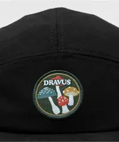 Dravus Catch Black Canvas 5 Panel Strapback Hat