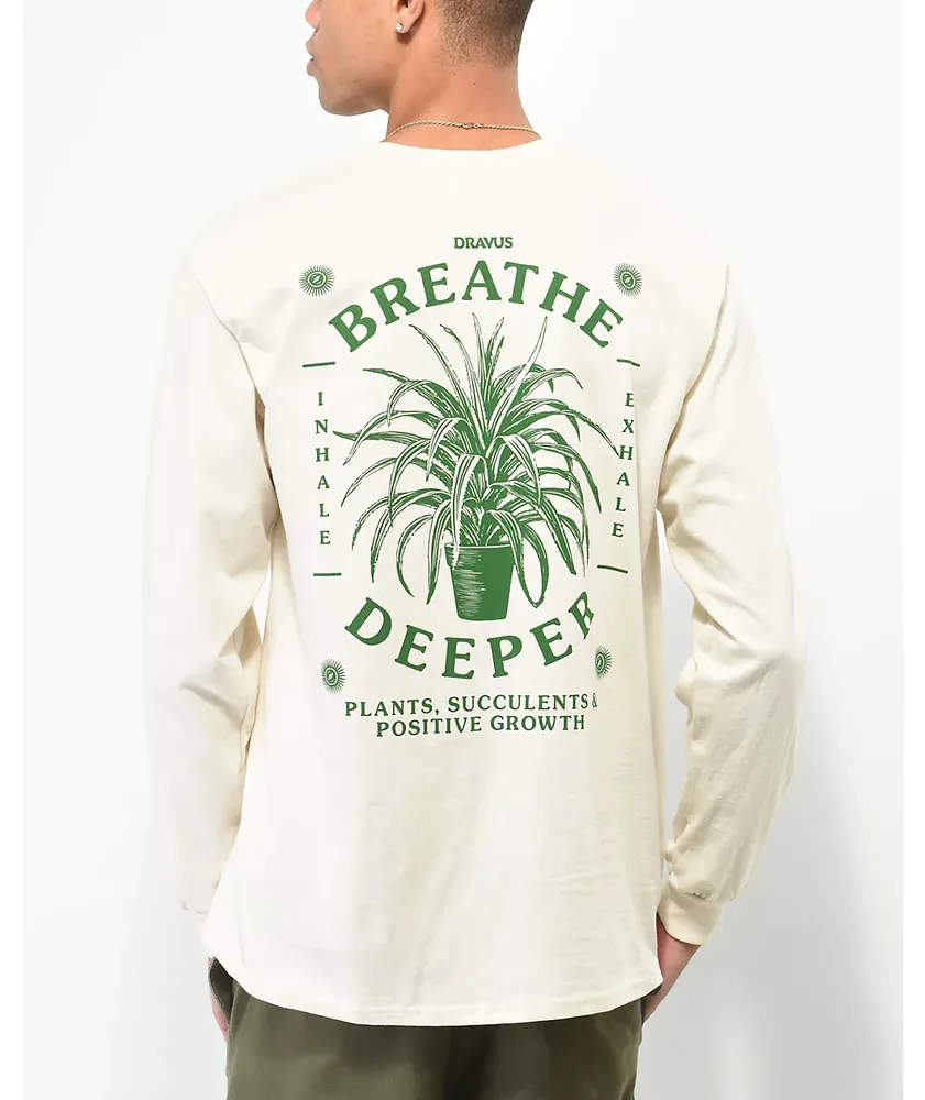 Dravus Deep Breaths Tan Long Sleeve T-Shirt