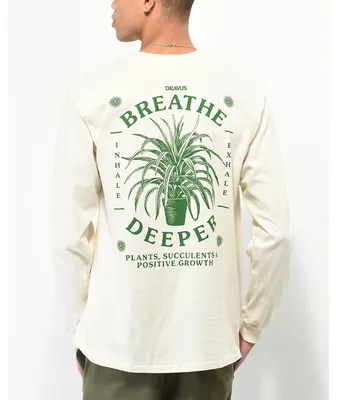 Dravus Deep Breaths Tan Long Sleeve T-Shirt
