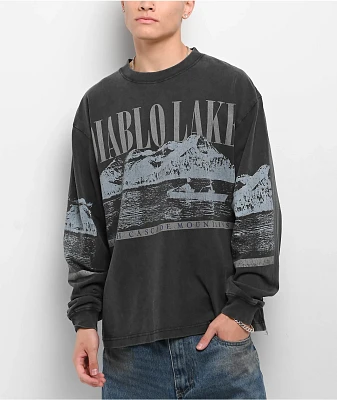 Dravus Diablo Lake Black Wash Long Sleeve T-Shirt