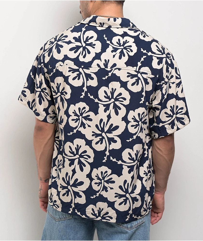 Dravus Drift Navy Short Sleeve Button Up Shirt