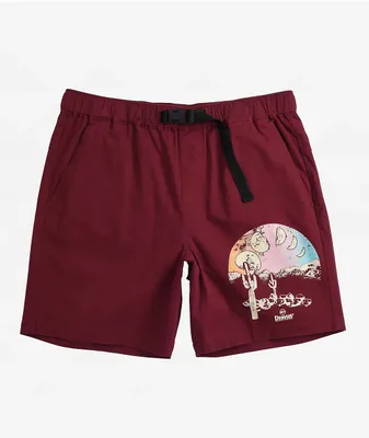 Dravus Feat Burgundy Shorts