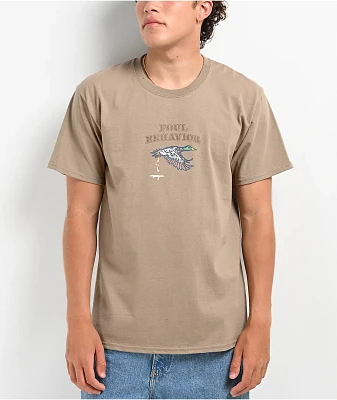 Dravus Foul Behavior Brown T-Shirt