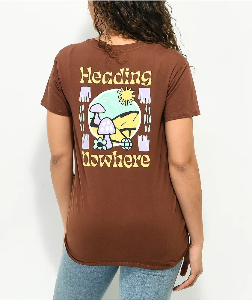 Dravus Joane Heading Nowhere Brown T-Shirt