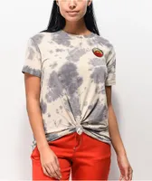 Dravus Joane Outdoorsy Grey Tie Die Knot Front T-Shirt