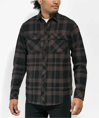 Dravus Lager Woven Brown Flannel Shirt