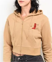 Dravus Lil Red Natural Crop Hoodie