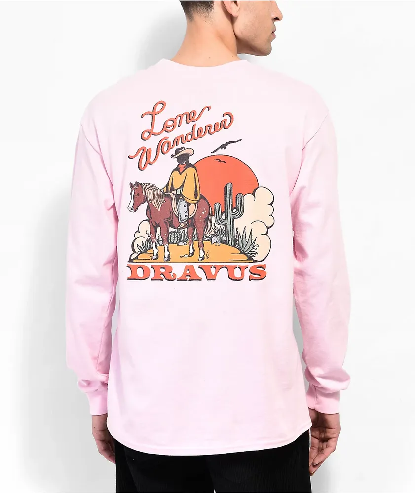 Dravus Lone Wanderer Pink Long Sleeve T-Shirt