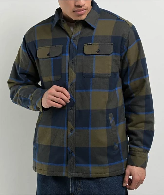 Dravus Navy Flannel Sherpa Jacket