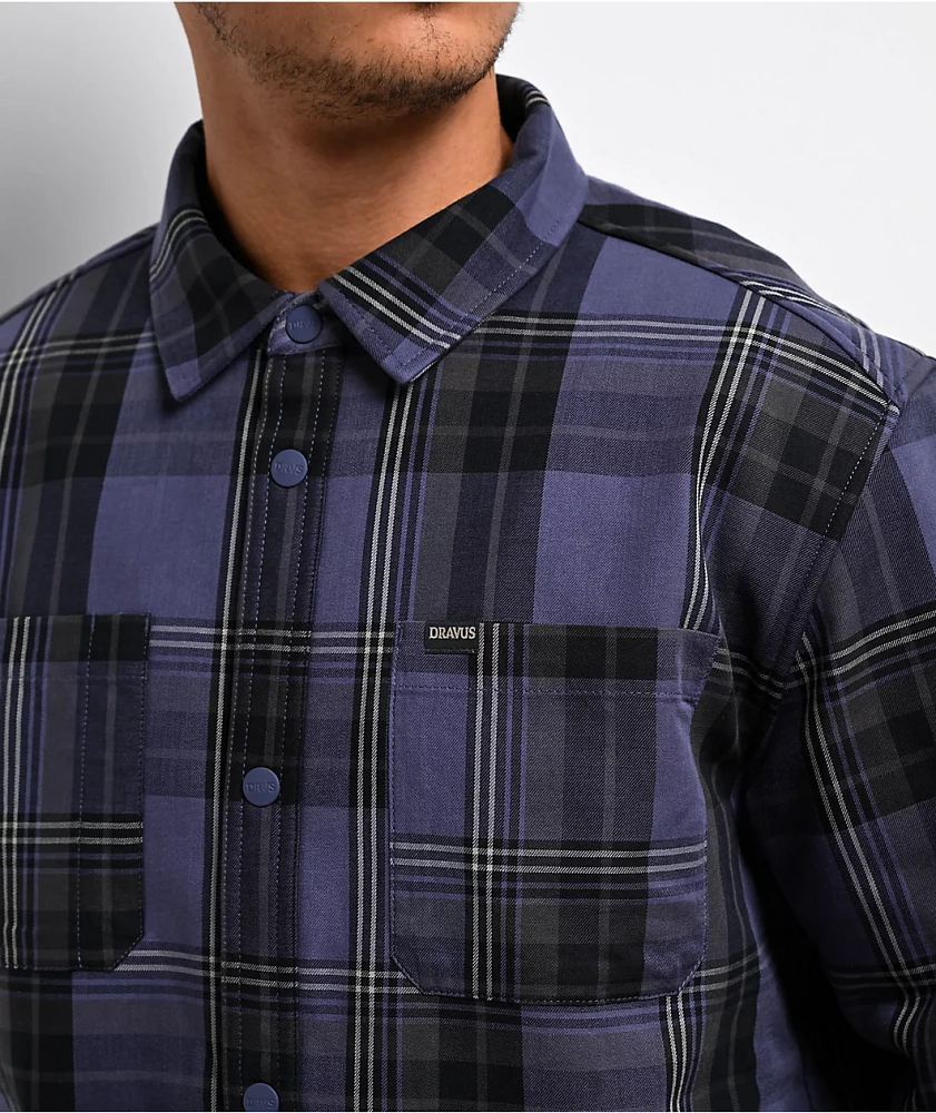 Dravus Overshirt Blue & Black Flannel Jacket