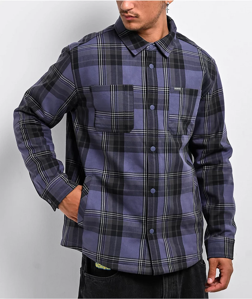 Dravus Overshirt Blue & Black Flannel Jacket