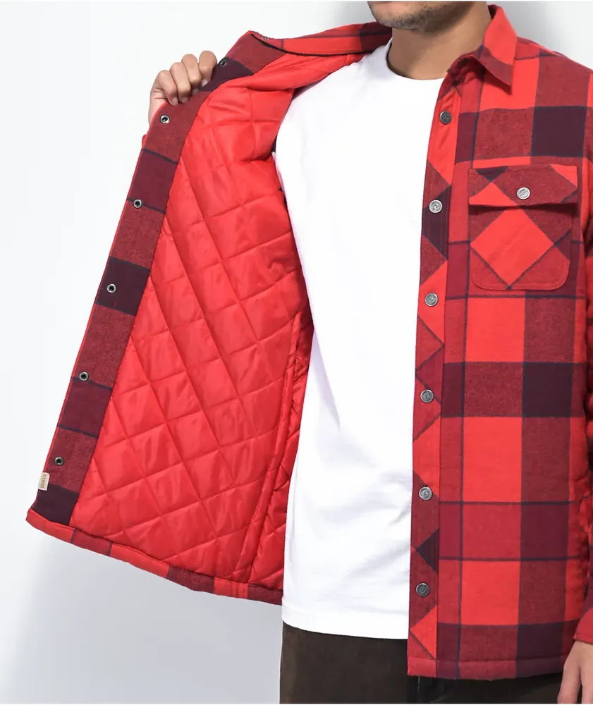 Dravus Quilt Red Plaid Flannel Jacket