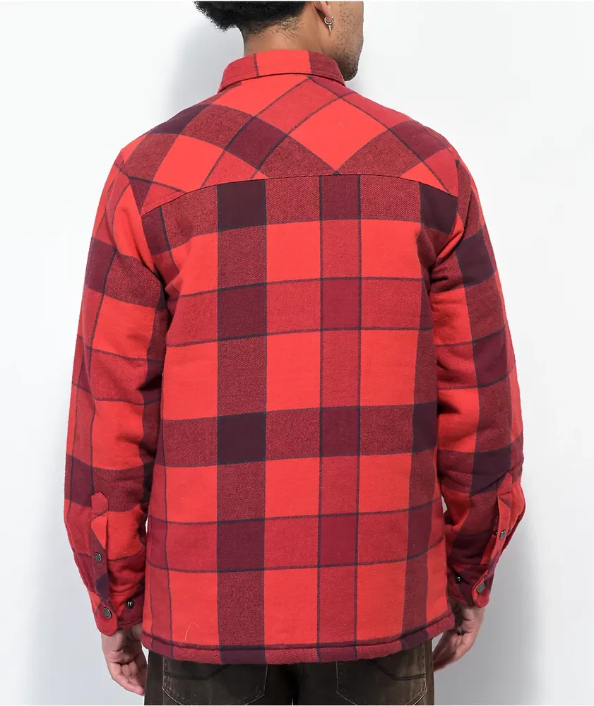 Dravus Quilt Red Plaid Flannel Jacket