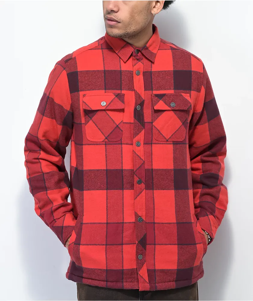 Dravus Quilt Red Plaid Flannel Jacket