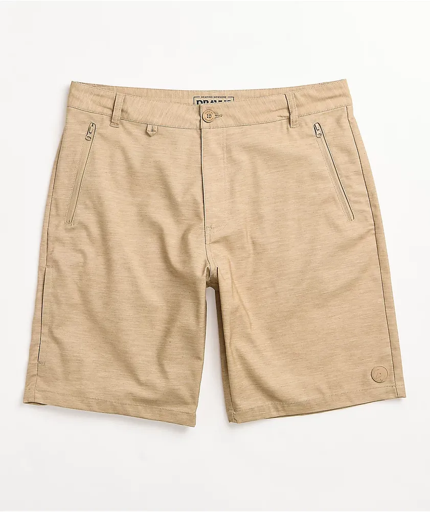 Dravus Recreational Khaki Hybrid Shorts