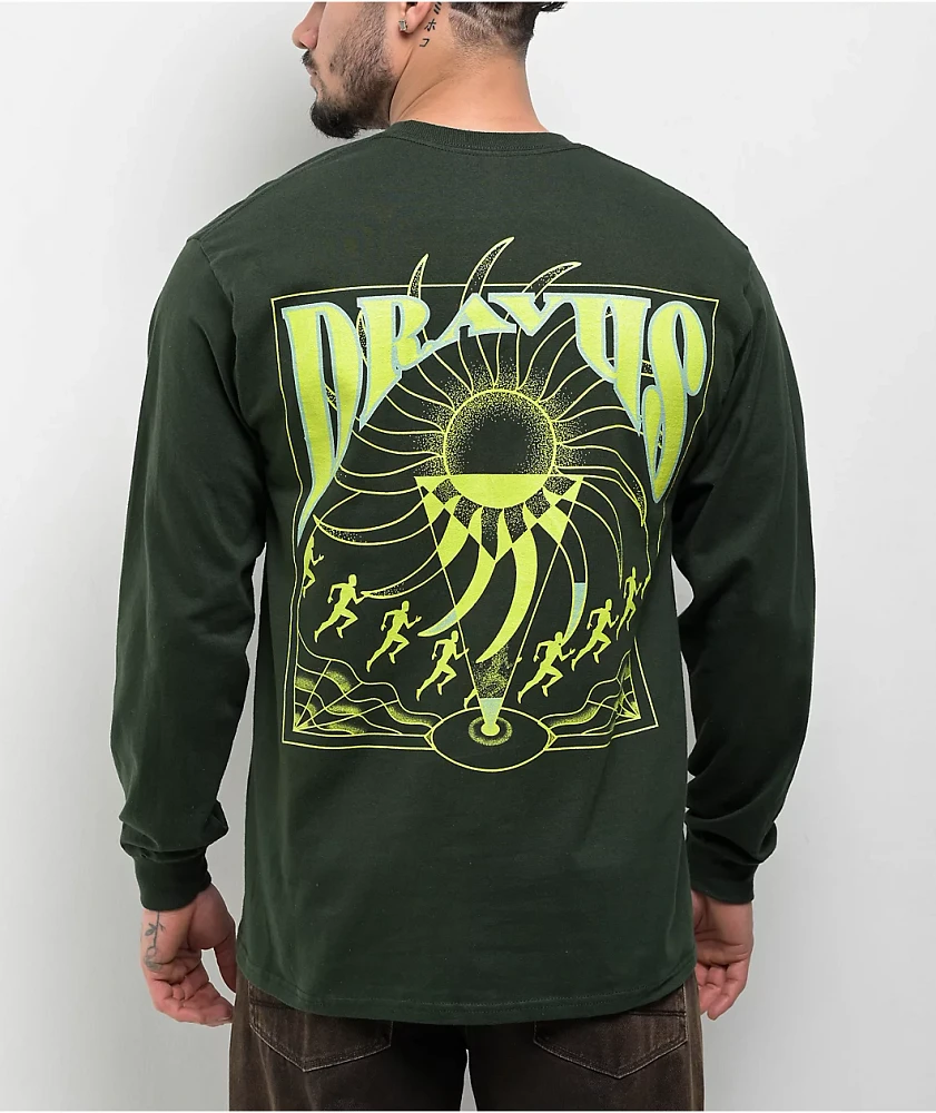 Dravus Run In The Sun Green Long Sleeve T-Shirt