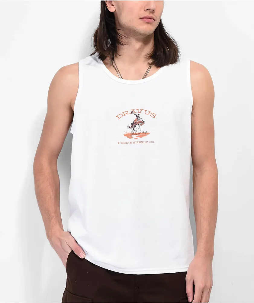 Dravus Saddle Up White Tank Top