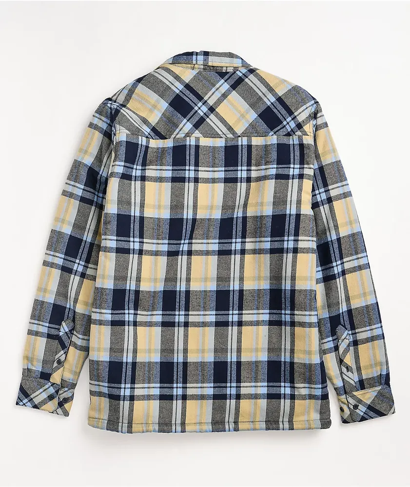 Dravus Sherpa Blue & Tan Flannel Shirt