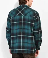 Dravus Sherpa Green & Black Flannel Shirt