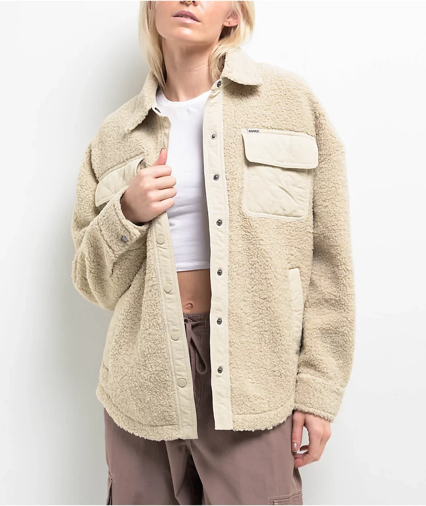 Dravus Tempest Cream Sherpa Jacket