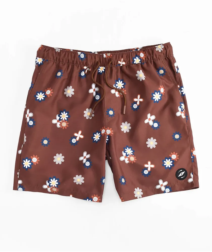 Dravus Terrapin Brown 18" Board Shorts