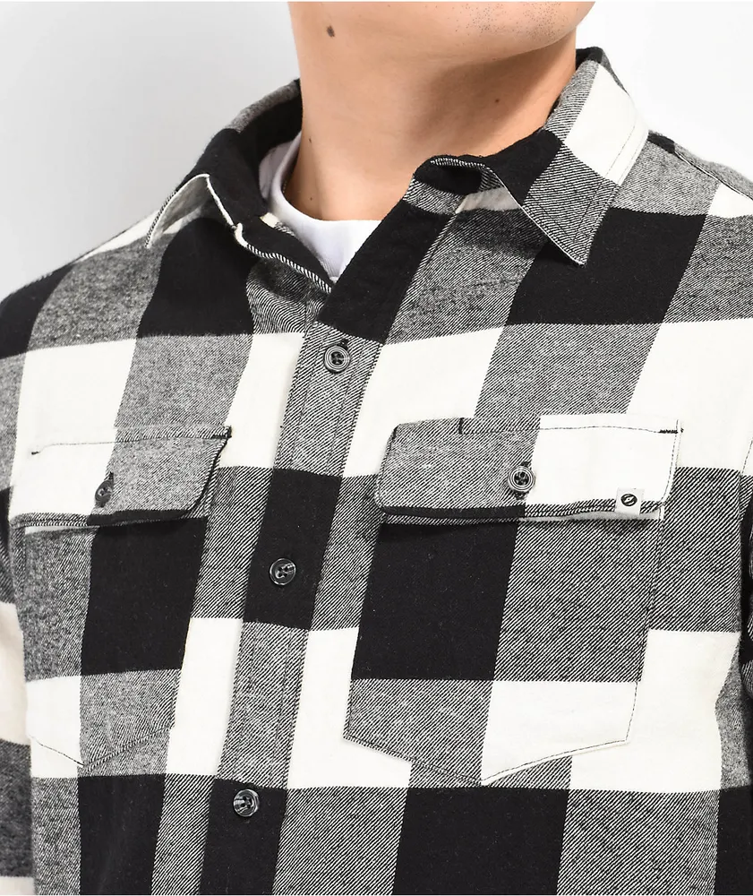 Dravus Travis Black & White Flannel Shirt