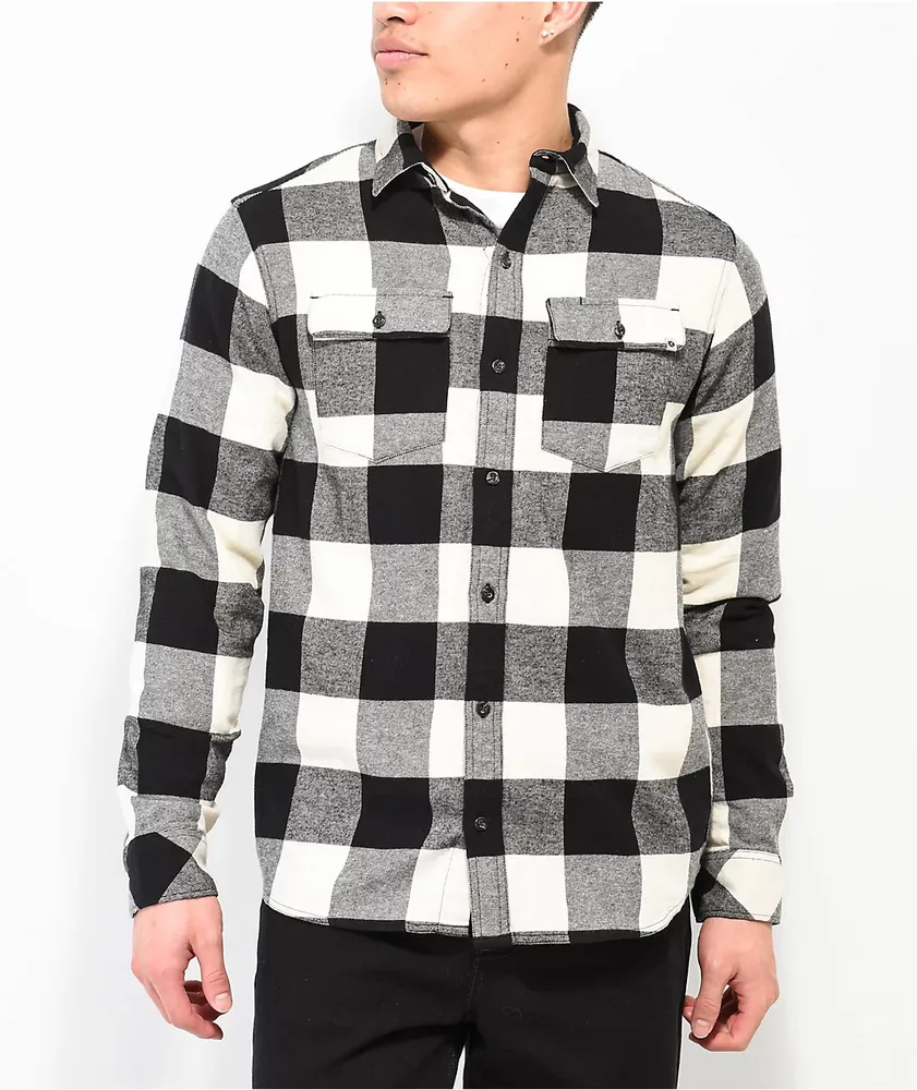 Dravus Travis Black & White Flannel Shirt