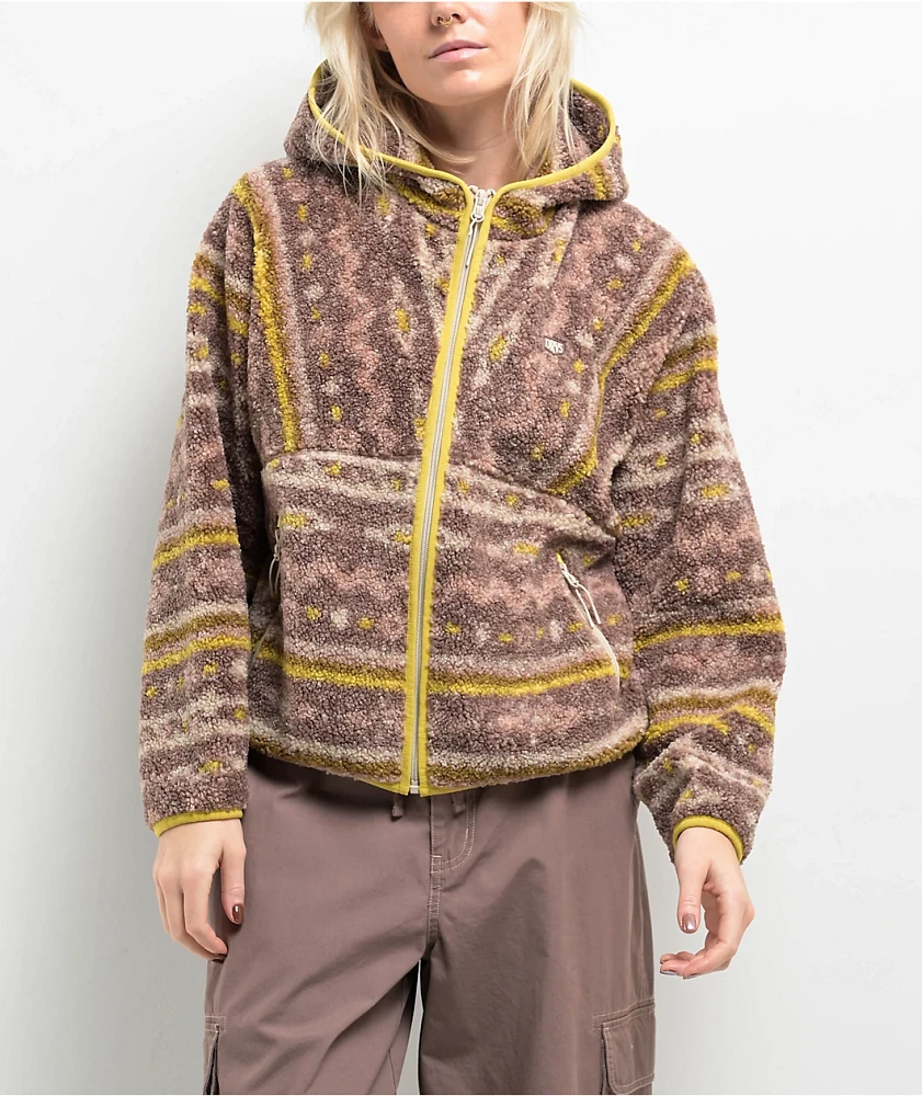 Dravus Vista Brown Sherpa Hoodie