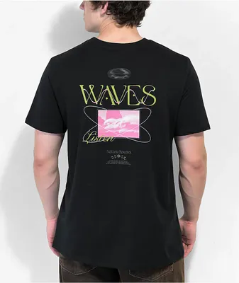 Dravus Waves Black T-Shirt