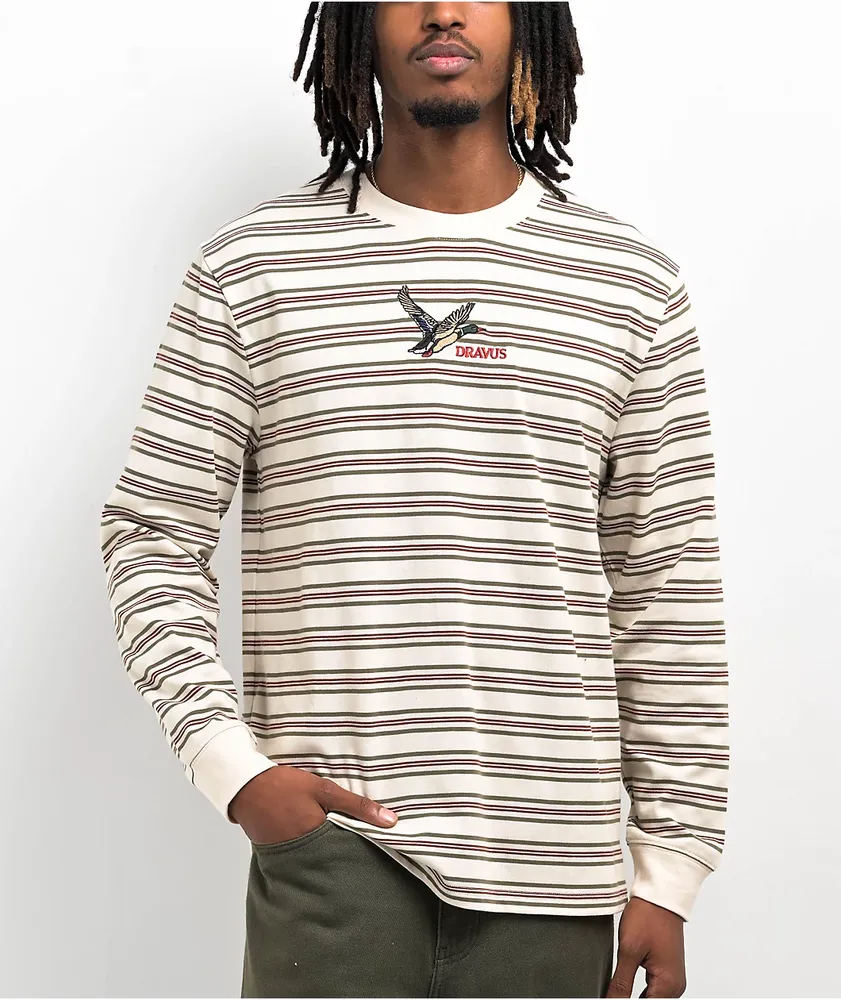 Dravus Wildlife Natural Stripe Long Sleeve T-Shirt