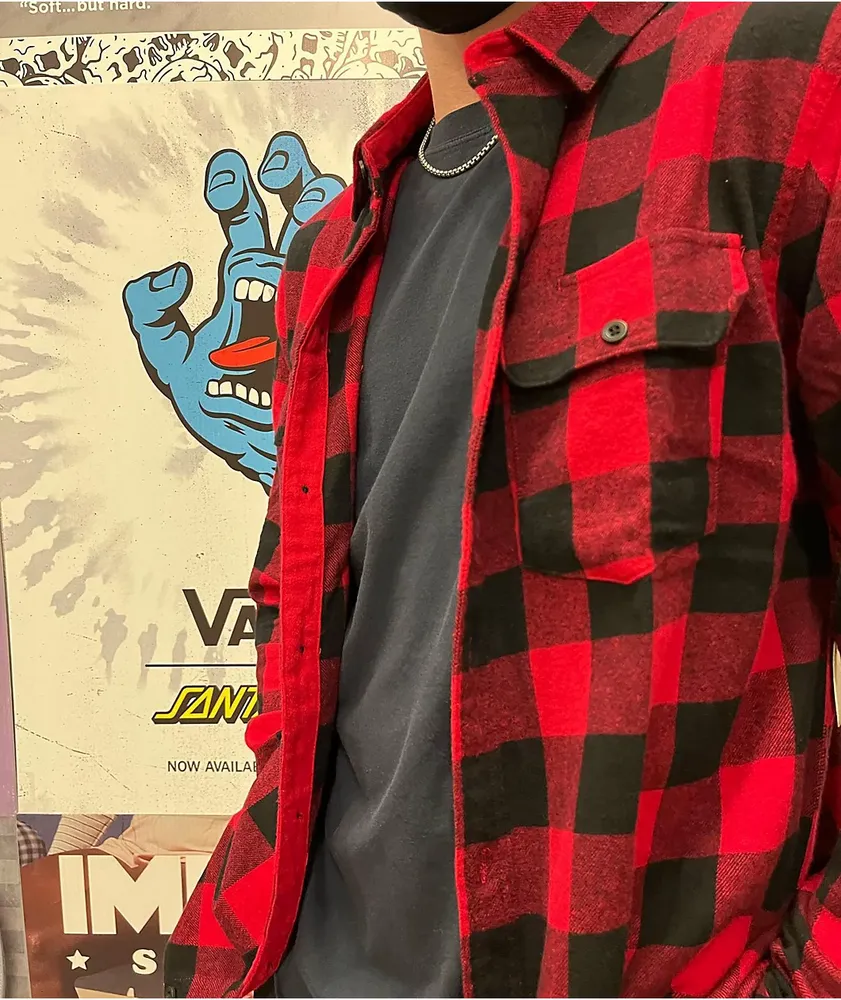 Dravus Willard Red & Black Flannel Shirt