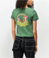 Dravus Yony Heading Nowhere Green Crop T-Shirt