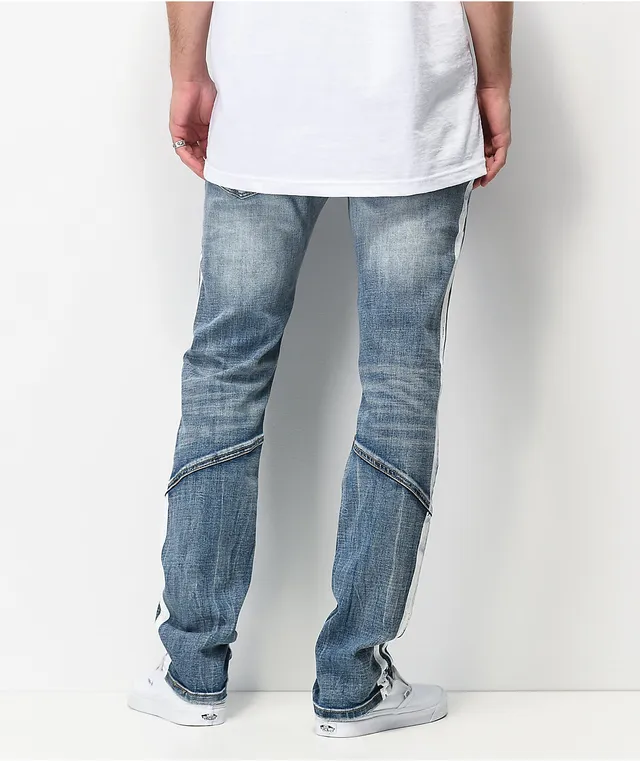 Dript Denim Sunflower White Carpenter Skinny Jeans