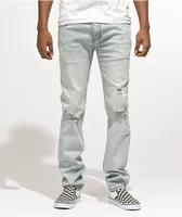 Dript Denim D.211 White Paint Blue Skinny Jeans