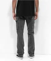 Dript Denim Decorated Black Wash Double Knee Carpenter Pants