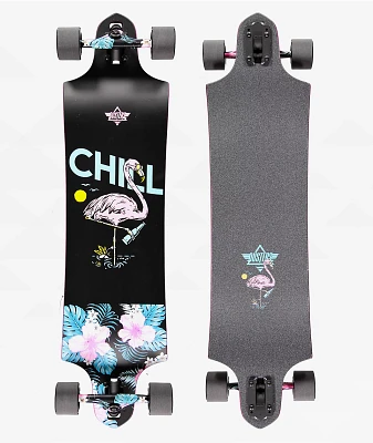 Duster Chill Flamingo 38" Drop Through Longboard Complete