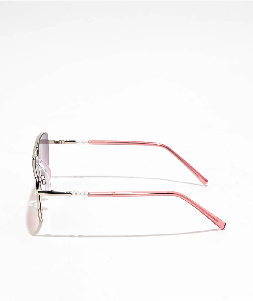 Dusty Rose Wire Sunglasses