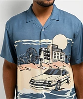 Duvin Beachfront Design Short Sleeve Button Up Shirt