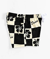 Duvin Hawaiian Checker Black & White Board Shorts