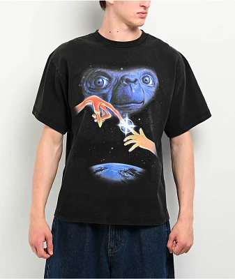 E.T. the Extra-Terrestrial Phone Home Black Wash T-Shirt