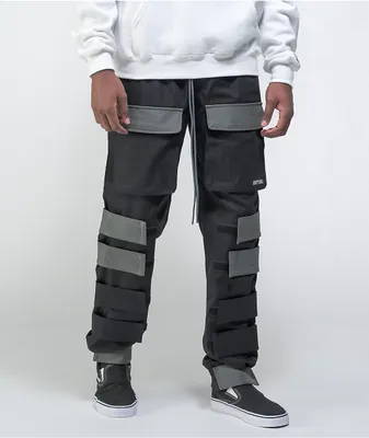 EPTM Black Hook & Loop Cargo Pants